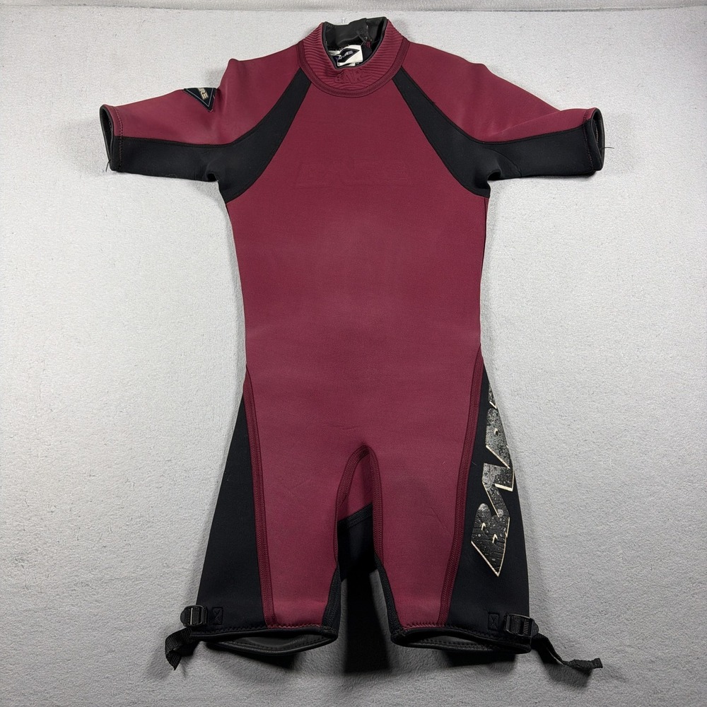 Bare Shorty Wetsuit Size Small Maroon Black Neoprene Surf Back Zip‎ Canada